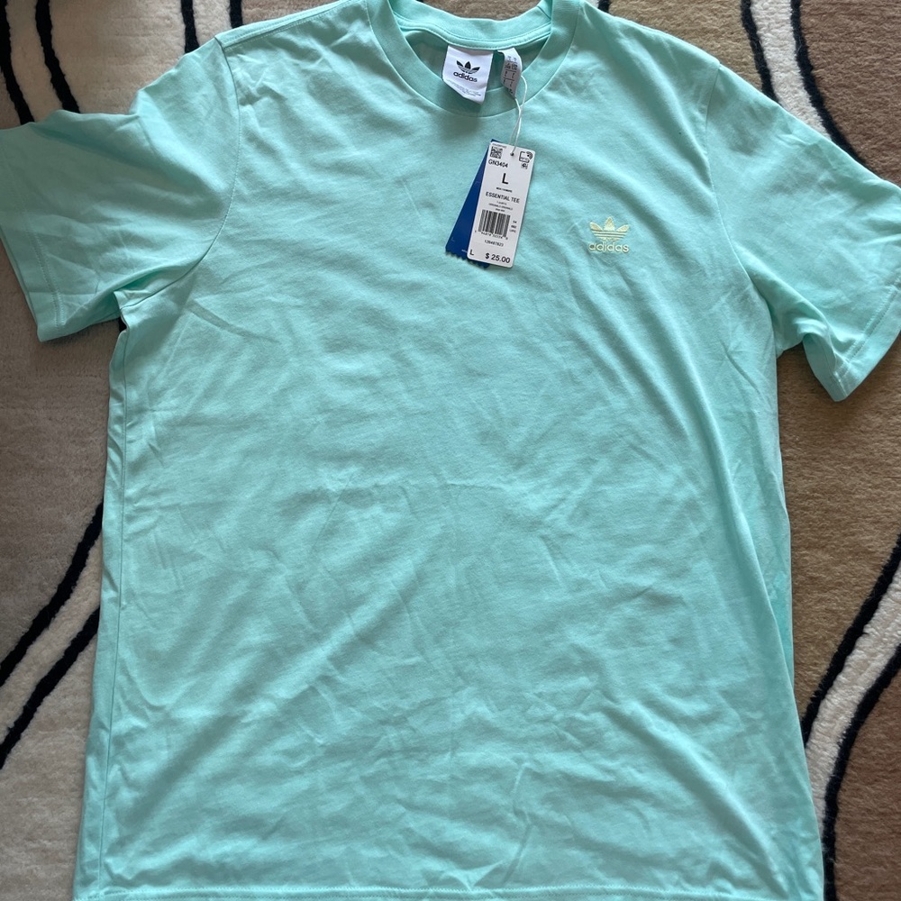 ADIDAS TURQUOISE T-SHIRT  - LARGE